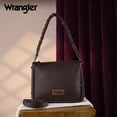 thumbnail image 3 of Wrangler Shoulder Bag for Women Crossbody Purse with Woven Strap, Coffee, 3 of 7