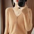 thumbnail image 4 of Women Cardigans 2023 Autumn Winter Single Breasted Knitwears Long Sleeve Warm Knit Cardigan Korean Fashion Spring casual Sweater, 4 of 7