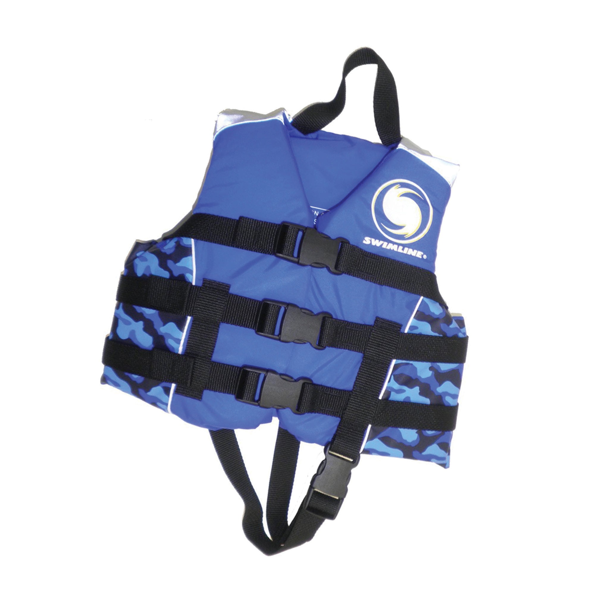 Swimline Children's USCG Approved Swimming Pool Camouflage Vinyl Life Vest - Blue - Medium