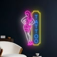 thumbnail image 2 of Handmadetneonsign Tattoo Girl Neon Sign, Tattoo LED Light, Tattoo Spa Led Sign, Ink Studio Neon, 2 of 5