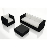 Harmonia Living Urbana 3 Piece Patio Sofa Set in Canvas Natural