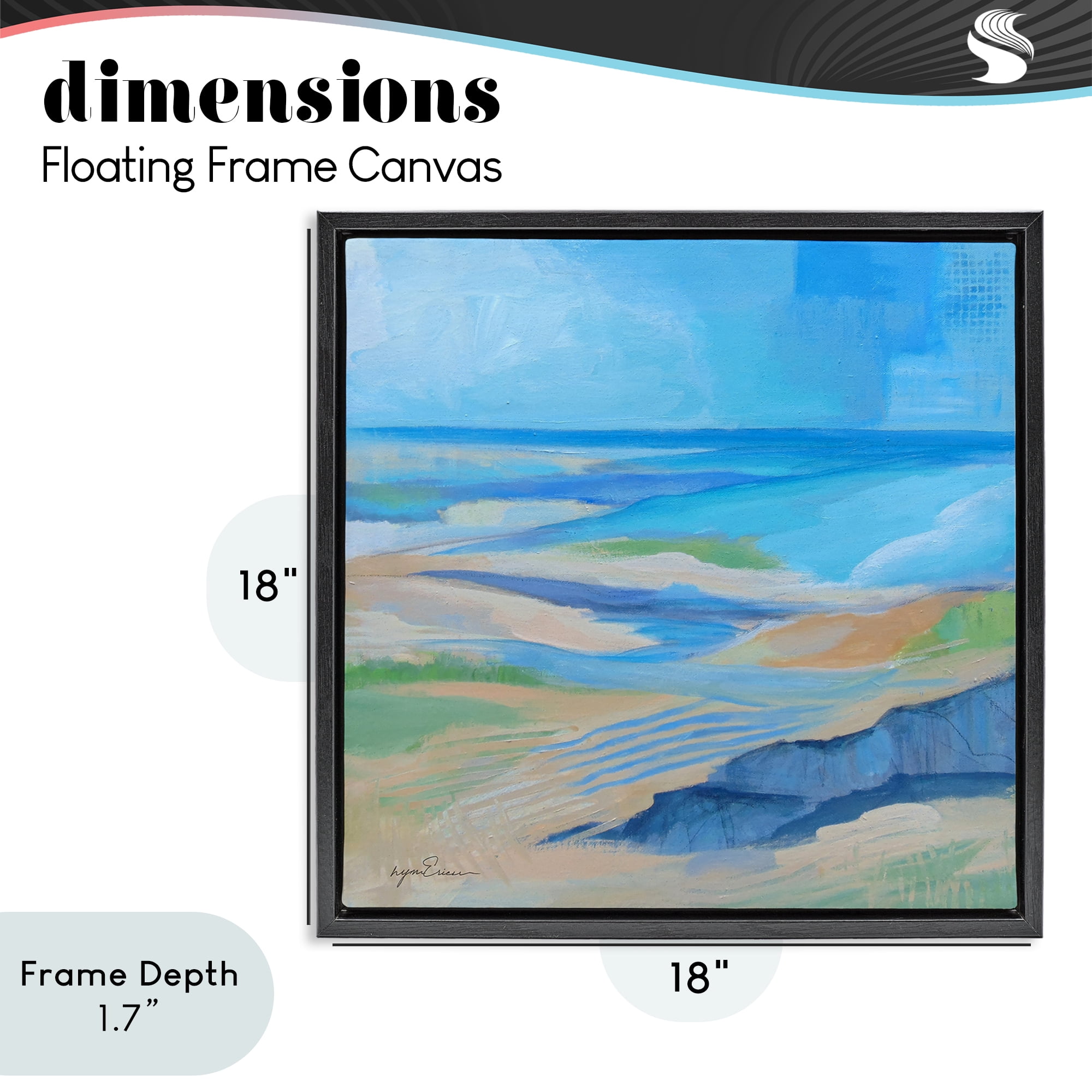 Stupell Industries After The Storm Beachscape Black Framed Floater Canvas Wall Art, design by Lynn Ericson Fine Art