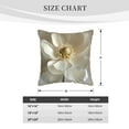 thumbnail image 4 of Xecao Elegant Ivory Flower Print Soft Velvet Decorative Throw Pillow Covers, Square Cushion Cases for Bed, Sofa, Living Room, Car, and Indoor Outdoor Use-18"x18", 4 of 8