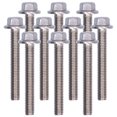 thumbnail image 2 of Pernos de cabeza hexagonal Jadeshay 10 piezas Acero inoxidable 304 A2-70 Plata, 2 of 8