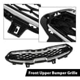 thumbnail image 4 of Front Upper Bumper Grille Grill & Radiator Sight Shield Cover Fit for Kia Forte 2019-2021 KI1224116 KI1200205 86370M7000 86350M7010, 4 of 9