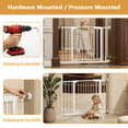 thumbnail image 4 of Leumius 29.5-45.3" Wide Baby Gate with Wall Protector for Stairs and Doorways, No Drilling Pressure Mounted Pet Gates for Kids, Easy Walk Through Safety Gate White, 4 of 6