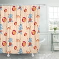thumbnail image 1 of SUTTOM Colorful Baby Children?¡¥S Fun Hippos on Vacation in Cartoon Shower Curtain 66x72 inch, 1 of 1