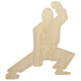thumbnail image 1 of Kung Fu Martial Arts Crouch Stance Karate Gi Wood Shape Unfinished Piece Cutout Craft DIY Projects - 4.70 Inch Size - 1/8 Inch Thick, 1 of 7