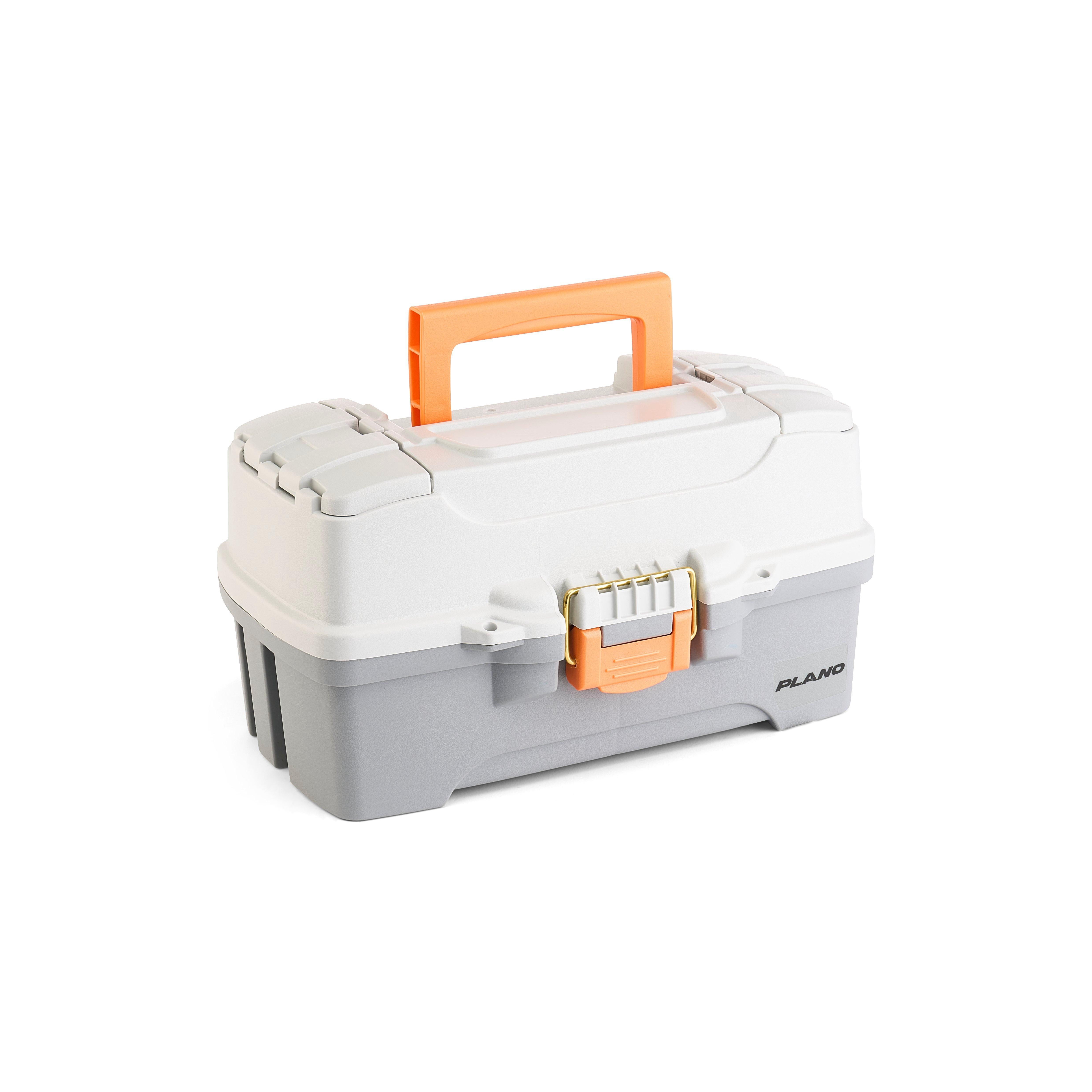 Plano Two-Tray Tackle Box, Light Grey/Dark Grey