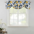 thumbnail image 2 of Tie Up Valances for Windows, Tropical Leaf Adjustable Valance Curtains Window Treatment for Living Room, Orange Blue Palm Plants Summer Pastoral Rod Pocket Kitchen Curtains & Drapes 42x12 Inch, 2 of 9