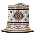 thumbnail image 6 of Orange Boho Blanket Soft Cozy Warm Throw Blanket for Couch, Plush Fuzzy Flannel Fleece Blankets for Sofa, Southwestern Ethnic Aztec Retro Geometric Bed Blankets Lightweight Gifts for Women, 40"x50", 6 of 9