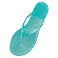 thumbnail image 5 of GHSOHS Womens Sandals Slippers Women's Athletic Outdoor Sandals Vintage Walking Shoes White Slides for Women Summer Transparent Jelly Flat Bottom Clip Toe Flip Flops Beach Sandal Slippers,8.5, 5 of 6
