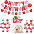 thumbnail image 5 of Strawberry Party Decorations Happy Birthday Strawberry Theme Party Hanging Decorations Girls Birthday Party Supplies, 5 of 5