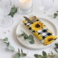 thumbnail image 3 of Cloth Napkins Set of 2 - 20x20 Inches, Sunflowers Blossom Washable Reusable Table Napkins, Spring Summer Garden Flowers Check Soft & Absortbent Dining Napkin for Party Wedding Hotel Restaurant, 3 of 8