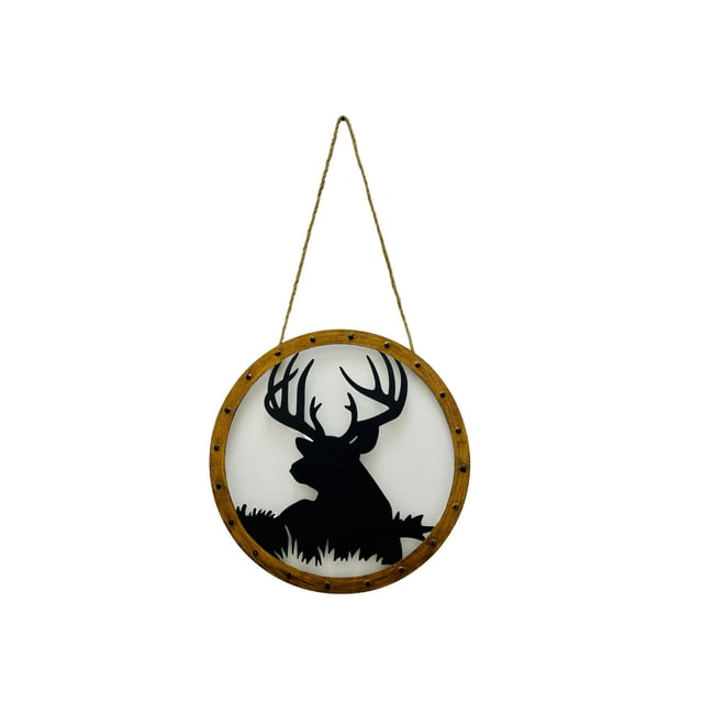 Pine Ridge Metal Deer Hanging Sign Deer Wall Art, Rustic Cabin Wall