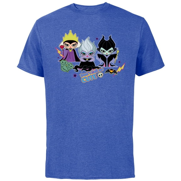 Disney Villains Chibi Don’t Call Us Cute - Short Sleeve Cotton T-Shirt for Adults - Customized-Royal Heather
