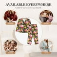 thumbnail image 4 of Uemuo Cute Pigs Sunflower Pattern Womens Pajama Sets,PJ Set for Women,Pajamas for Women Logo,Long Sleeve Pajama Set for Women,Soft Long Sleeve Top With Pants-Small, 4 of 9