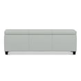 thumbnail image 3 of Avalon 48 inch Wide Transitional Storage Ottoman Bench in Light Stone Grey Linen Look Fabric, 3 of 10