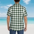 thumbnail image 4 of Vsdgher Scottish Checkered Print Men's Hawaiian Shirts Button Down Tropical Holiday Beach Shirts Vacation Clothes,3X-Large, 4 of 7