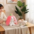 thumbnail image 6 of Cute Bunny Plush Toy Transforms into Carrot Soft Rabbit Stuffed Animal, Orange, Large 19.7 inch, 6 of 12
