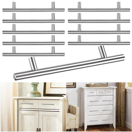Yescom 10 Pack 4 6 8 T Bar Brushed Stainless Steel Kitchen Yescom 10 Pack 4 6 8 T Bar Brushed Stainless Steel Kitchen Cabinet Door Handles Hole Center Cupboard Drawer Pulls Com