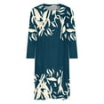 thumbnail image 4 of Summer Savings Clearance 2024! TAGOLD Womens Dress, Plus Size Dress For Women Round-Neck Casual Sundresses Pocket Knee Long Sleeve With Pockets, 4 of 5