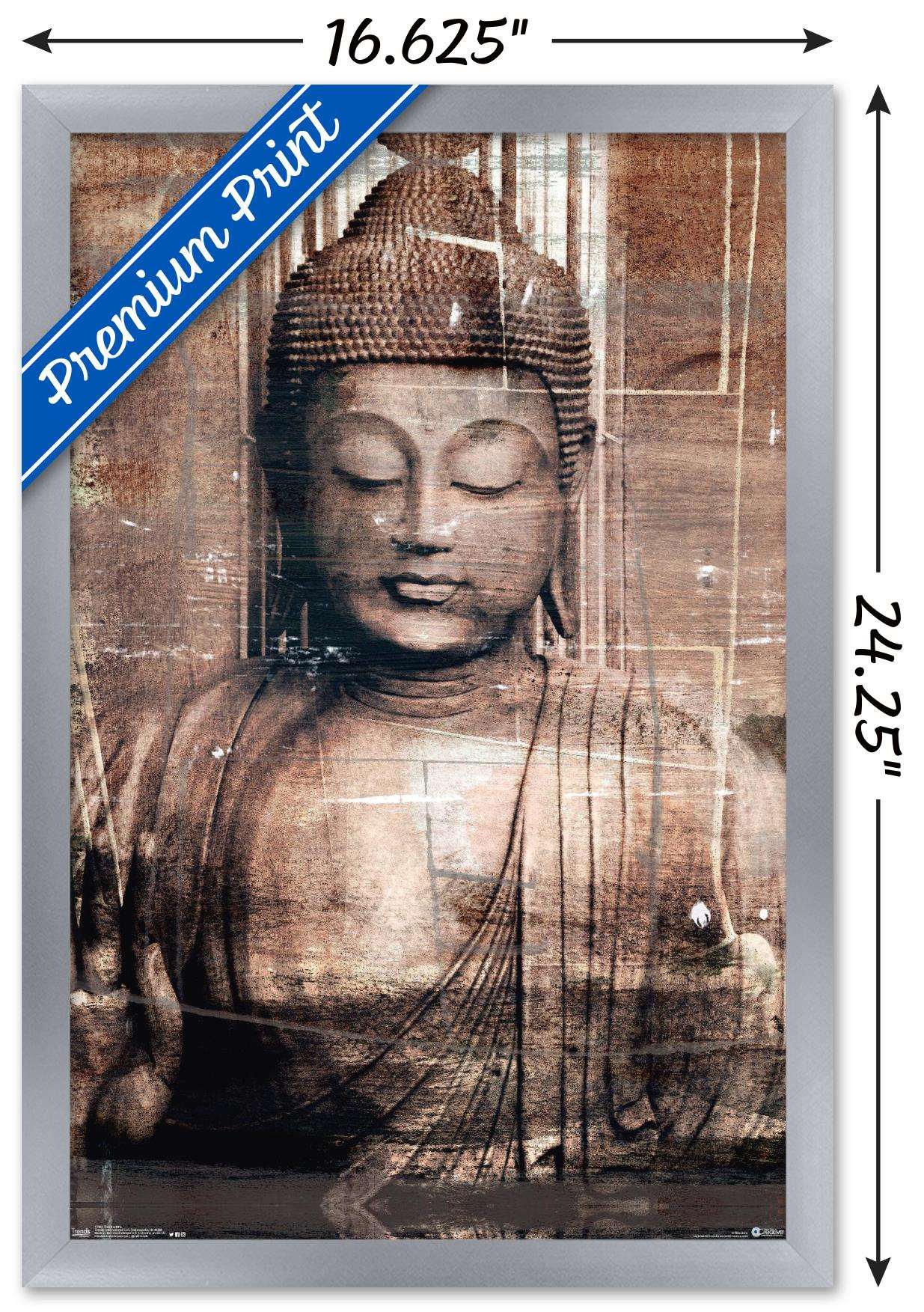 Thai Buddha Wall Poster, 14.725" x 22.375", Framed