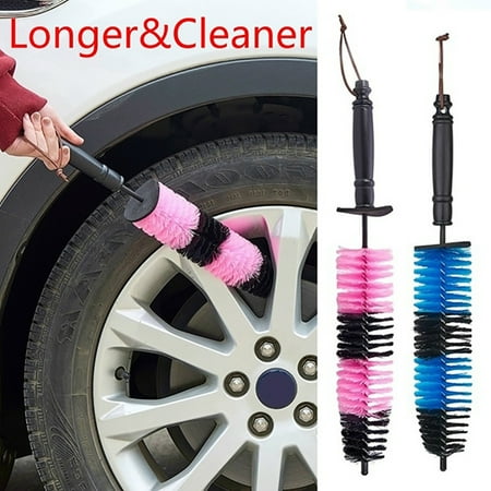 

BAETEUY Car Vehicle Tire Tyre Wheel Rims Steel Wire Long Brush Cleaning Tool