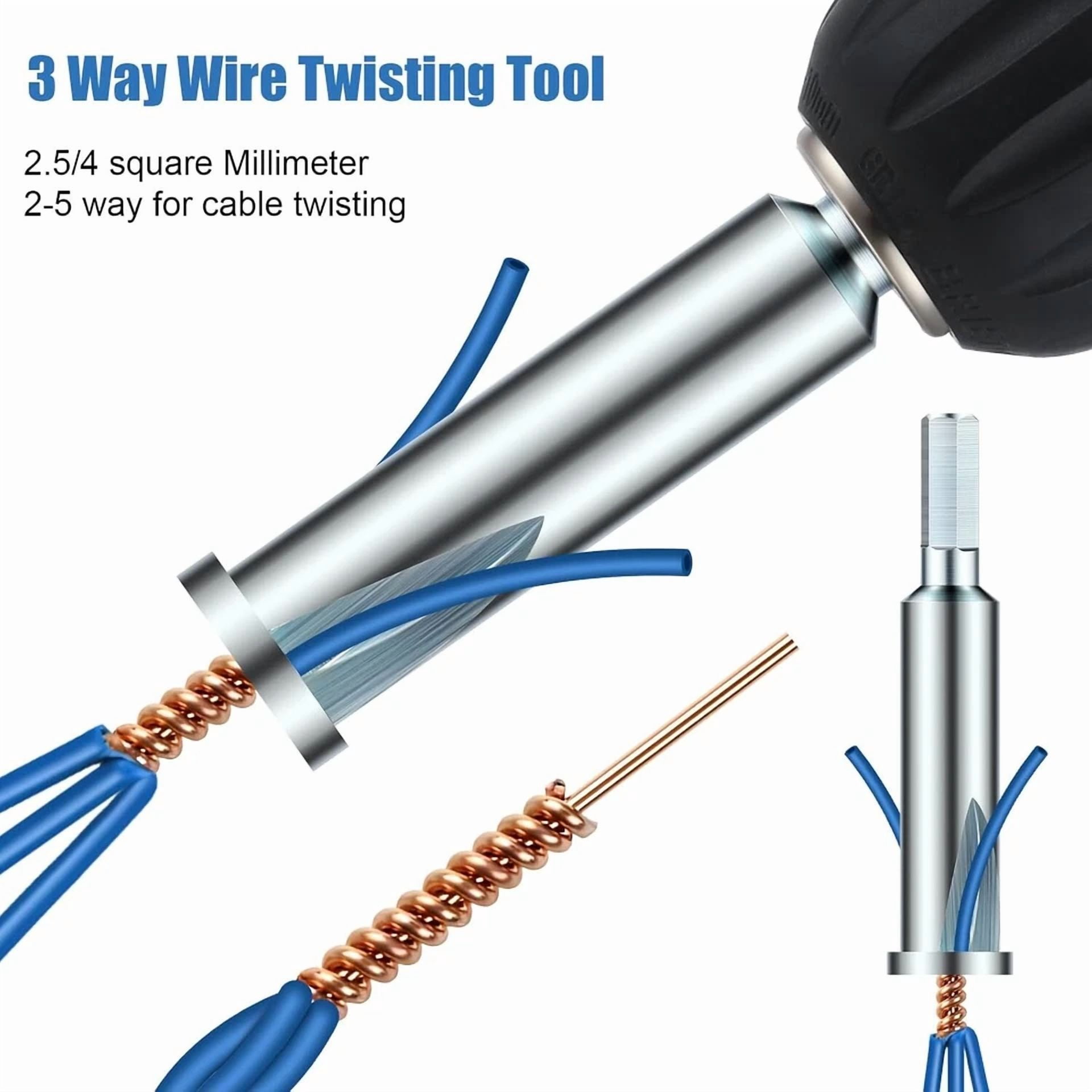 BUTTERFLY- 3X Wire Stripping Twisting Tool Electrical Drill Wire Stripper Cable Nut Twister