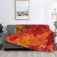 thumbnail image 2 of Fotbe Autumn Leaf Manta de Franela con Estampado, Manta Ultrasuave para Cama, Sofá, Auto, Hipoalergénica y Antibolitas-80"x60", 2 of 6