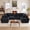 Black, variant on 138.5" Modular U-Shaped Sectional Sofa, 6-Seater Black Couches for Living Room with Reversible Chaise, Striped Corduroy Fabric, Customizable Layout
