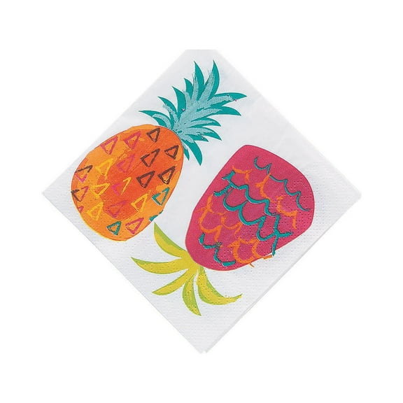 Pineapple Beverage Napkin - Party Supplies - 16 Pieces