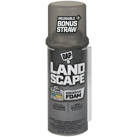 DAP Exterior Foam Filler-Adhesive Landscape - Outdoor Use - 1 Pc, 12 oz, Black