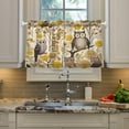 thumbnail image 5 of GZHJMY 24 Inch Length Kitchen Curtains Owls Flowers 2 Panels Half Window Sheer Curtains Rod Pocket Farmhouse Short Drapes for Bathroom Cafe Basement Home Decor, 5 of 7