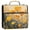 Yellow Flowers on the Grass, variant on Water-Resistant 3-Ring Binder Organizer with Multiple Pockets Zipper Binder Bag for Office Watercolor White Pumpkins