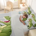 thumbnail image 4 of Feelyou Cartoon Dinosaur Twin Bedding Sets for Kids Boys, Flying Dino Wildlife Bedding Comforter Set, Grey Green, Grey Reversible, 7 Pieces, 4 of 7