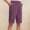 Purple, variant on YHAJDS Womens Lightweight Shorts Solid Color Linen Elastic Waist Pockets Bermuda Style Shopping