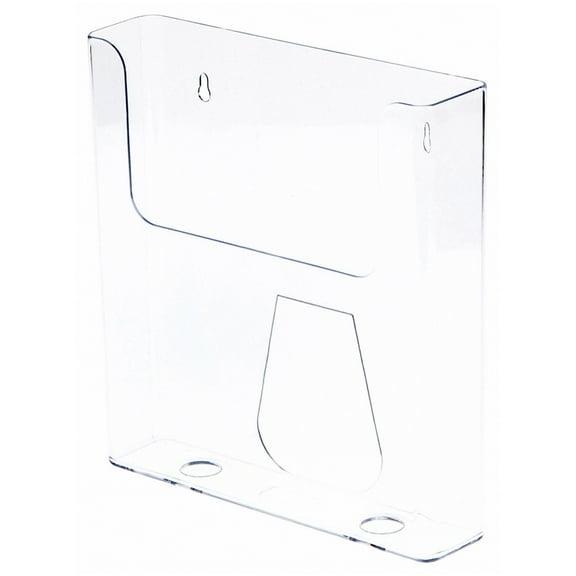 Plymor Clear Acrylic Paper Literature Holder (Wall Mount), Fits 8.5" x 11" Documents