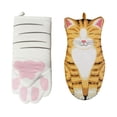 thumbnail image 5 of Oven Mitts Gloves 1 Pair Heat Resistant 480 ℉ Cat's Claw Creative Kitchen Potholders Baking Gloves Comfortable Thickened Cotton Lining Anti-Scald Gloves, 5 of 9