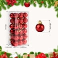 thumbnail image 2 of Behome 36 Pack Christmas Ball Ornaments, 6 Styles Xmas Ball with Hanging Loop, Red Xmas Ball Set for Xmas Tree, Holiday Party, 2 of 6