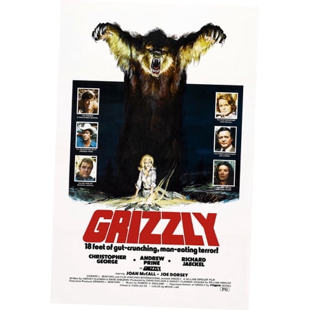 Grizzly Movie Poster Metal Print 12x16 Large Print On Metal 12x16 Square Adults Best Posters