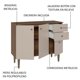 thumbnail image 3 of Gabinete Bajo Cocina Madesa Gourmet 105cm Con Encimera MC, 3 of 5