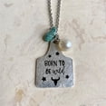 thumbnail image 1 of [Bohemian Alloy Jewelry] Necklace Geometric Pearl Turquoise Western Cowboy Charm, 1 of 3