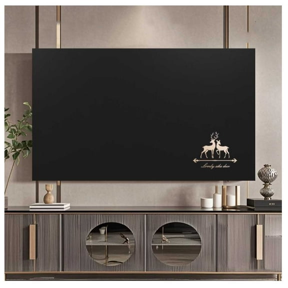 TV Cover Dust Cover, Print Cover for Television Protective, Hanging/Desktop Indoor Universal TV Cover Elastic