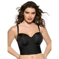 thumbnail image 4 of Felina | Body Veil Longline Strapless Bra | Seamless | Contour | Adjustable (32D, Black), 4 of 6