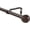 Bronze, variant on Urbanest Adjustable Single Curtain Rod Set Hammered Ball Finials – 3/4-Inch Diameter, With Black Rod, 28–48 Inches
