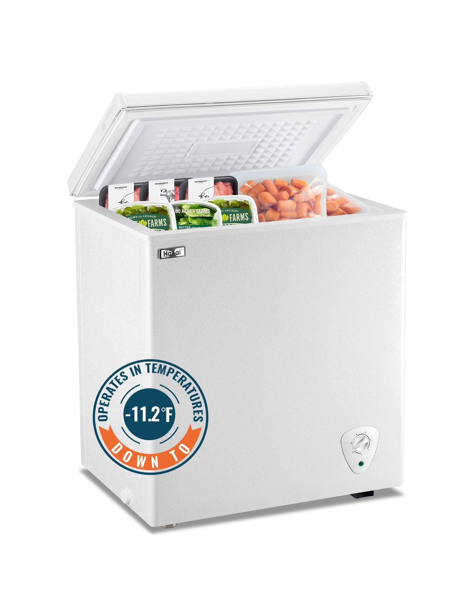 Chest Freezer Small Deep Freezers WANAI 5.0 Cubic Feet Mini Freezer