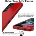 thumbnail image 6 of Entronix Heavy Duty Case for Galaxy S23 Plus Shockproof Triple Layer Rugged Case, Red, 6 of 6