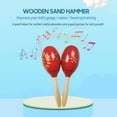 thumbnail image 3 of 1 Pair of Wooden Maracas - Rumba Shakers Rattles Sand Hammer, Percussion Musical Toy for Kids, Ideal for Children's Parties & Games, 3 of 7