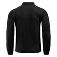 thumbnail image 5 of ZVAVZ Textured Polos Shirts for Men Regular Fit Long Sleeve Collared Tops Jacquard Fashion Casual Beach Vacation T-Shirt Black L, 5 of 7